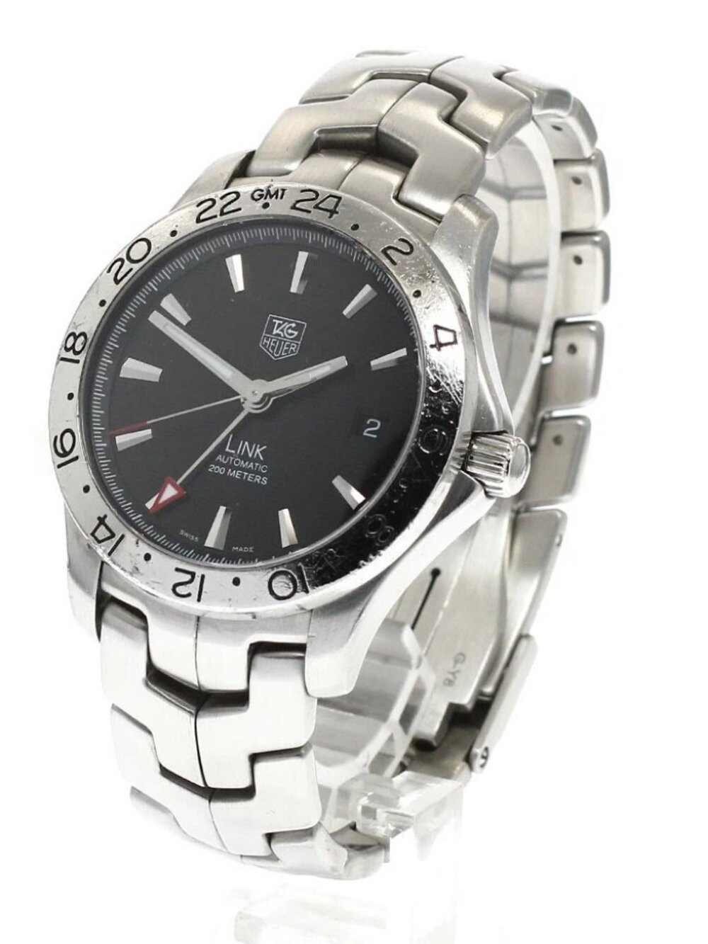 TAG HEUER Link WJF2116 GMT date black Dial Automatic Men's Watch_938529